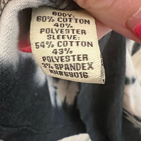 Ruff Hewn tie dye long sleeved top with mesh sleeves & shoulders M - Picture 9 of 9